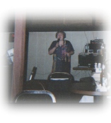 Serenading the groom.