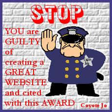 Coyote Jo's STOP award