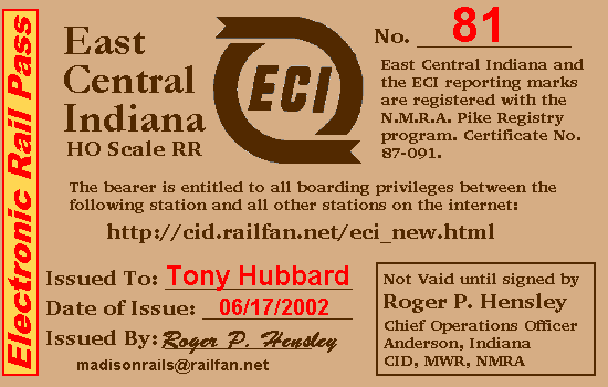 East Central Indiana rr