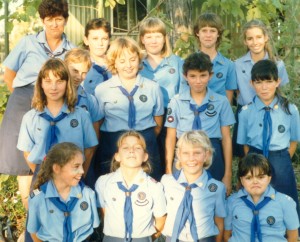Girl Guides - 1985 - "Sour Face" day!