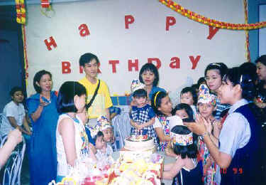 Singing Happy Birthday to you song