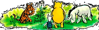 Tigger tries the thistles as his new friends look on.