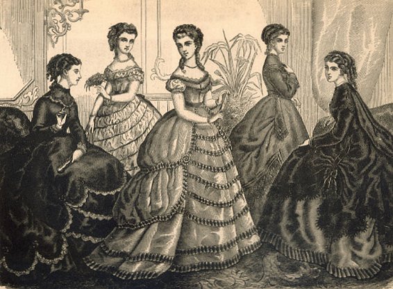 1869 Evening and Dinner Dresses