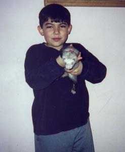 Buttercup with my son, Benjamin