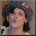Me blowing a kiss, late 2001.
