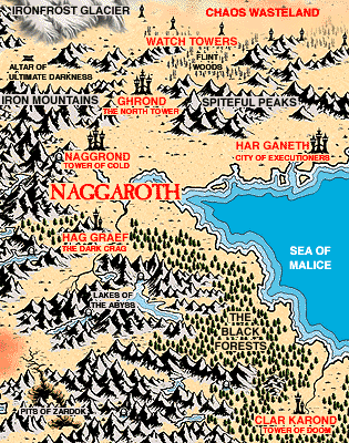 A map of Naggaroth