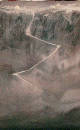The path through the Misty Mountains of Middle Earth