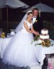 Cutting the wedding cake