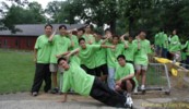 It's B6 (Terry and Ian's group) all wearing their lime-green, lookin' like a sea of boogers shirts.