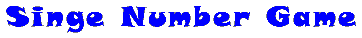 Single Number Game