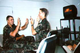 Yes, this is how we spent most of out time, playing patty cake.