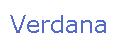 Verdana Font