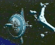 Picture of Earth Force one, with escorts.