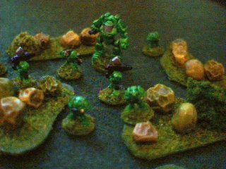 some Space Marines among alien terrain