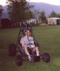 Me on the Brasseur's go-cart