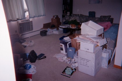 The disaster area afterwards!
