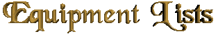 Equipment Lists