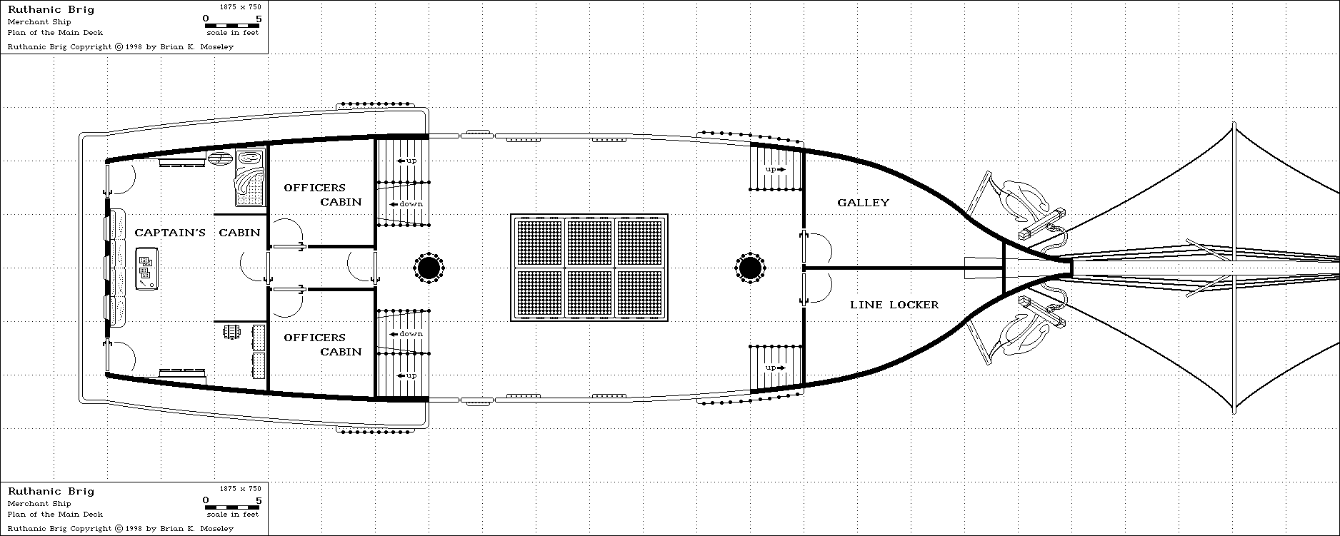Ruthanic Brig [Main Deck] (31 k) Copyright  1998 Brian K. Moseley. All rights reserved.