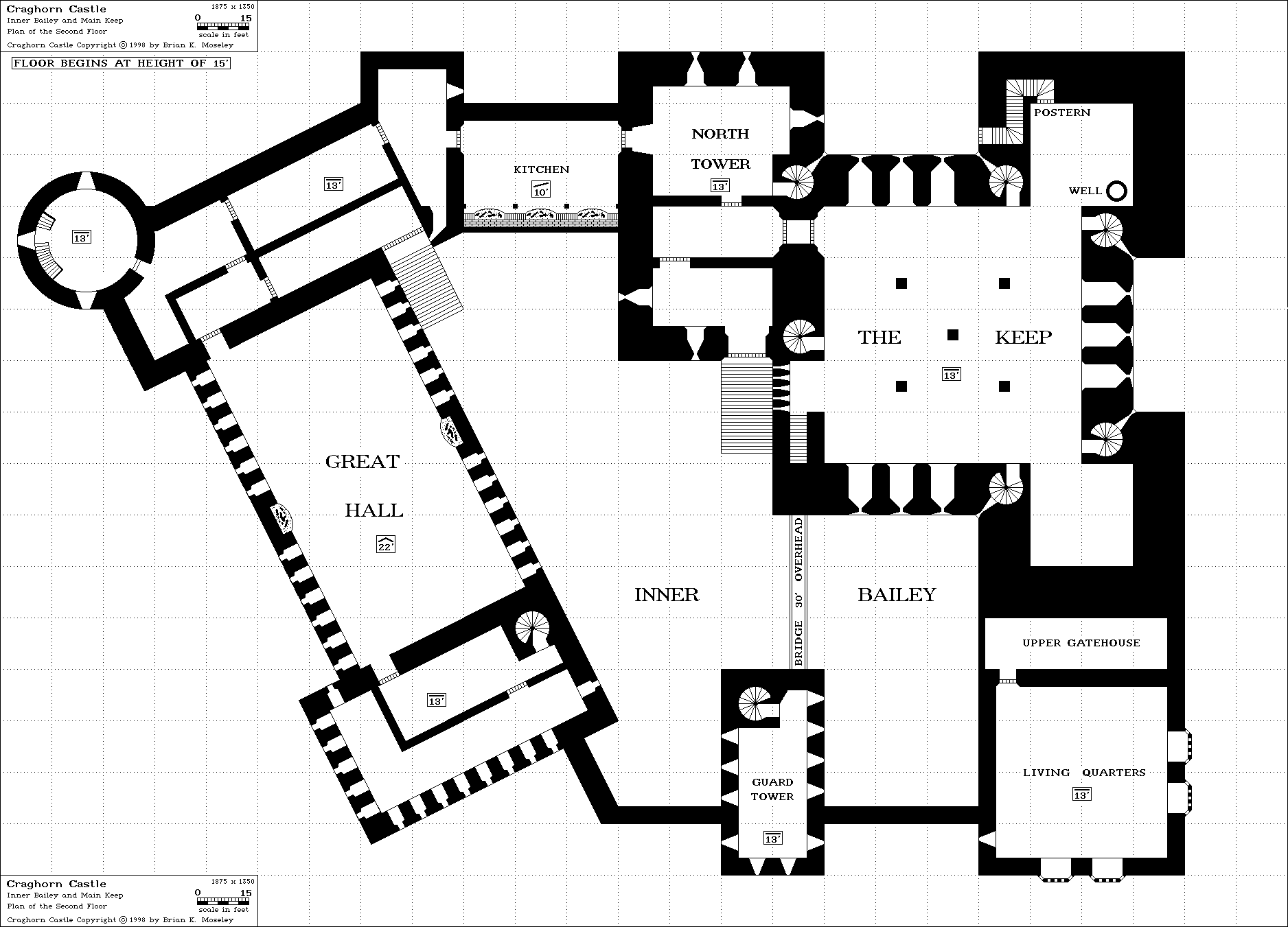 Craghorn Castle [Second Floor] (53k) Copyright  1998 Brian K. Moseley. All rights reserved.