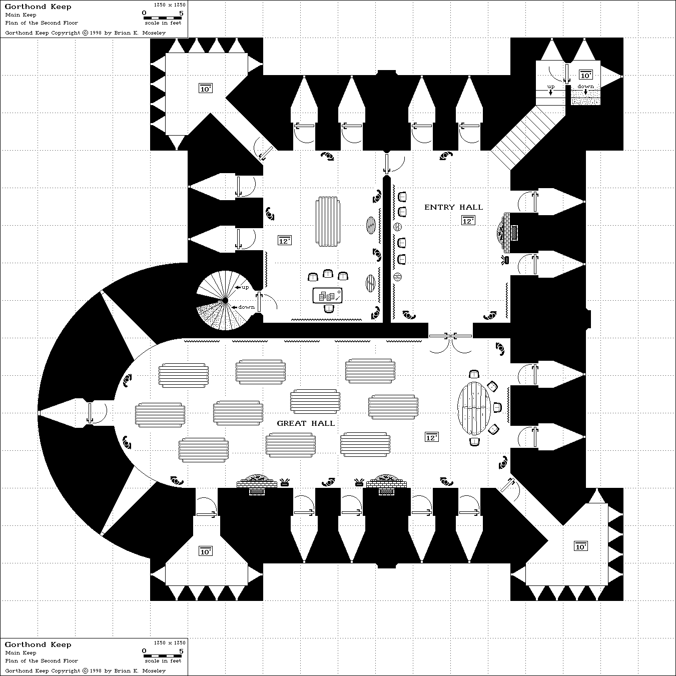 Gorthond Keep [Second Floor] (41k) Copyright  1998 Brian K. Moseley. All rights reserved.