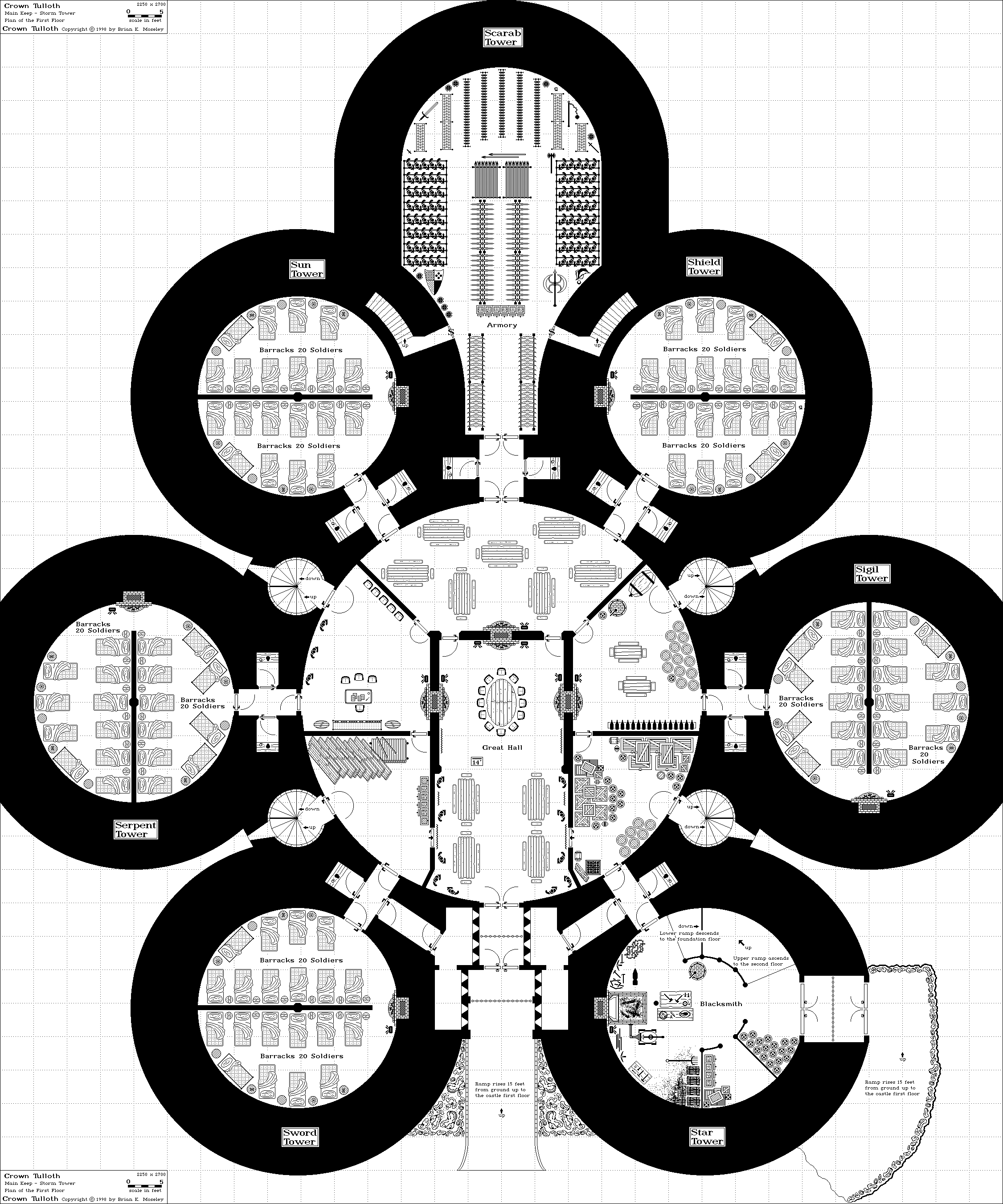 Crown Tulloth [Storm Tower First Floor] (183 k) Copyright  1998 Brian K. Moseley. All rights reserved.