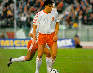 Van Basten playing for Holland