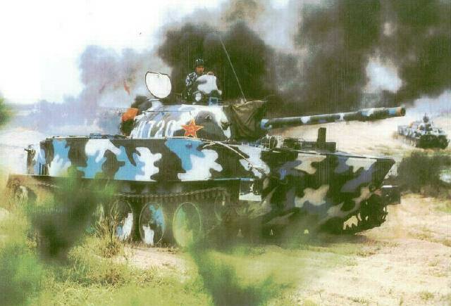 This blue camoflauge is applied to everything the the PLA Marine Brigade, including its marines.