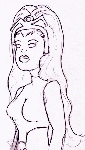 Storm standing to attention in her classic outfit.