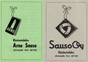Sauson ksinetehtaan mainos