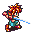 Crono holds a sword