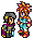 Crono stands in front of Cpt. Saul showing his advantage in size.