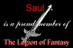 Saul is a proud member of The Legion of Fantasy