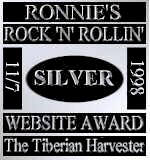 Ronnie's Rock 'N' Rollin' Website Award