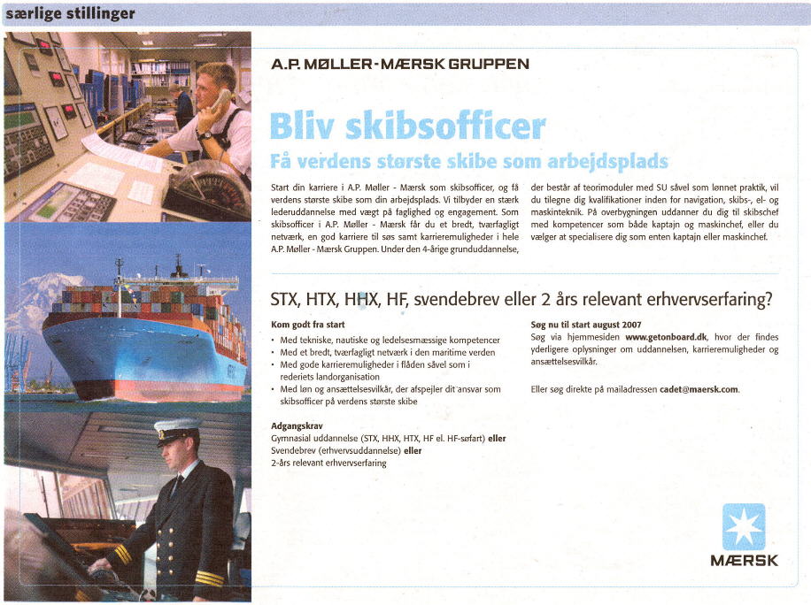 Mrsk skibsofficer 2007