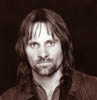 Black and white shot of Aragorn