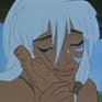 Kida saying goodbye to her father