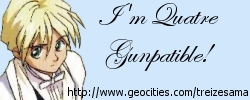 I'm Quatre compatible!  Which is a very good thing, because I'm married to him *winks* But ain't he a cutie? *sighs*