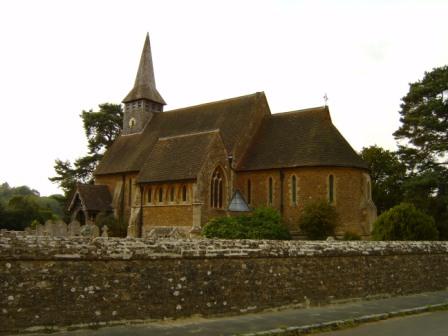 Hascombe pond from the church