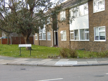 The corner of Woodbine Close, in 2007