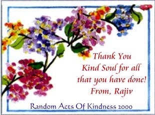 From Rajiv!