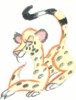 Azanti the cheetress, drawn in pastels. 
