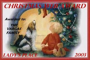 2003 Christmas Award from Lady's Place