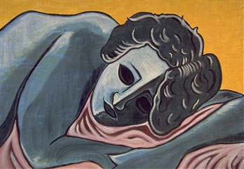 Blue Woman Sleeping