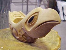 NW Coast Carved Eagle Bowl