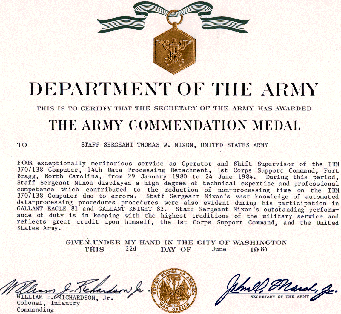 The Army: The Army Commendation Medal