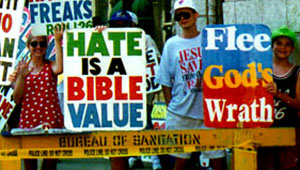Hate is a bible value/Flee God's wrath graphic