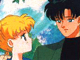 Usagi and Mamoru, what a sweet look