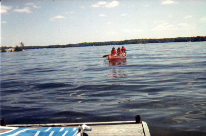People in a canoe