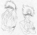 Kurama and Hiei of Yu*Yu* Hakusho