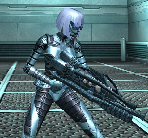 Machine Gal android, operated by telepresence